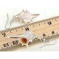 thumbnail image 3 of y Tone Nautical Spiky Peach White Ocean Conch Seashell Mermaid Dangle Drop Earrings, 3 of 5