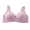 thumbnail image 2 of YWDJ Bras for Women Push up and Padded Closure in Back Lounge Bras No Wire Comfortable Bras Wide Strap Full Coverage Hollow Bras Padded Plus Size Comfy Bras Wrap Solid Sleep Bras Purple S, 2 of 6