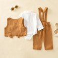 thumbnail image 7 of Ruiwill Newborn Boy Outfits Fall Winter Boys Two Piece Outfit Solid Color Long Sleeve Tops And Pants Set, 7 of 7