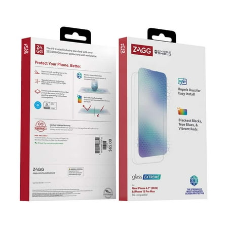 Zagg Invisible Shield Glass Extreme Screen Protector - iPhone 14 Plus/13 Pro Max