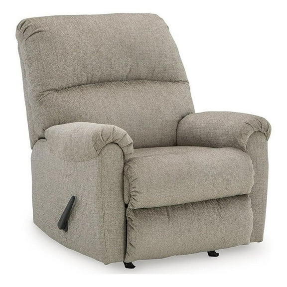 Bowery Hill Polyester Contemporary One-pull Reclining Motion Taupe Recliner