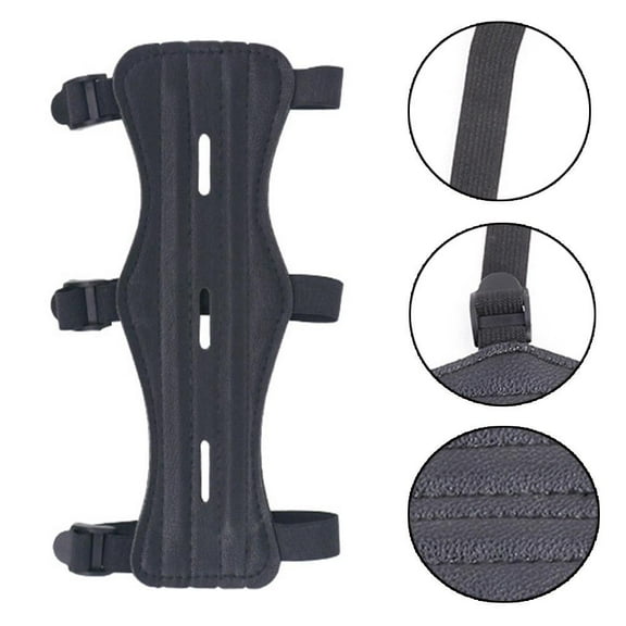 Archery Cow Leather Arm Guard Straps Protector Gear L6C0 For Hunt