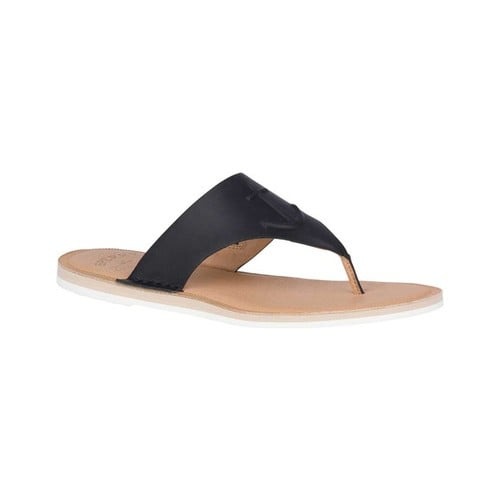 black sperry flip flops