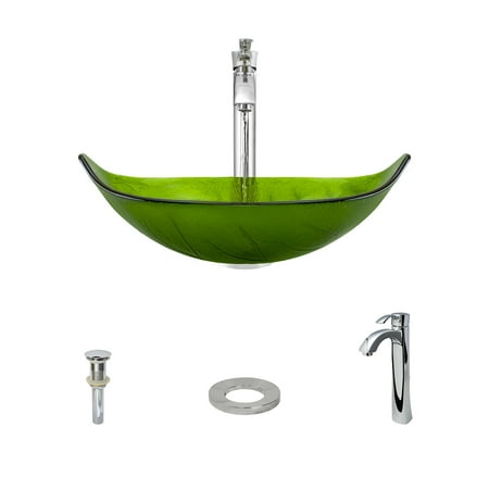 Mr Direct 609 Vessel Sink Ensemble With A Chrome Finish 726 Faucet Pop Up Drain And Sink Ring