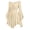 Beige, variant on Renaissance Women Medieval Chemise Dress Pirate Midi Dress For Halloween Ruffled Trumpet Sleeves Dress