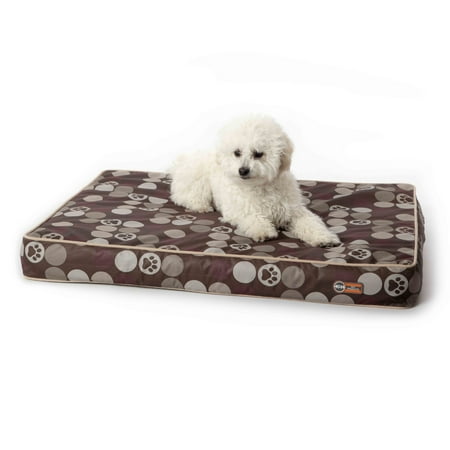 UPC: 0655199636464 | K&H Pet Products Superior Orthopedic Indoor/Outdoor Bed Brown/Paw Small 27 X 36 X 4 Inches