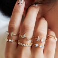 thumbnail image 1 of Conjuntos de anillos geométricos bohemios, estrella de cristal, Luna, flor, mariposa, constelación, conjunto de anillos para nudillos, joyería de moda para mujer Tan Jianjun  unisex, 1 of 2