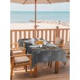 thumbnail image 2 of Outdoor Tablecloth with Umbrella Hole for Patio/Picnic/Party/Camping, Daisy Butterfly Waterproof Table Cloth Rectangle Table Cover Washable, Spring Floral Butterflies Grey Modern Art (60"x 84"), 2 of 8