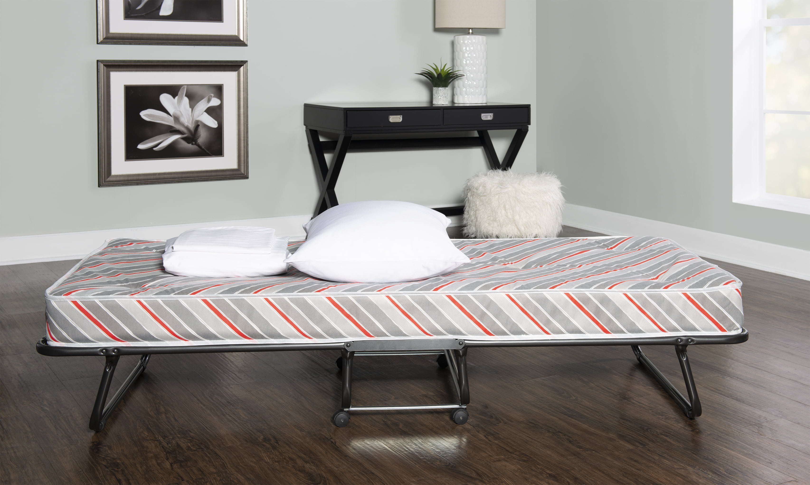 linon torino folding bed with mattress