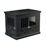 zoovilla PTH0692021710 Triple Door Dog Crate, Medium, Black