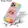 thumbnail image 4 of Dteck for iPhone 13 Pro Max Case 6.7 Inch with Ring Stand, Heavy-Duty Military Grade Shockproof Phone Cover with Magnetic Car Mount for iPhone 13 Pro Max,Colorful, 4 of 6