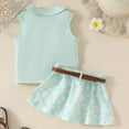 thumbnail image 4 of Baby Sleeveless Temperament Blouse Pleated Skirt And Belt For Girls Baby Pullover Three Sets, 4 of 4