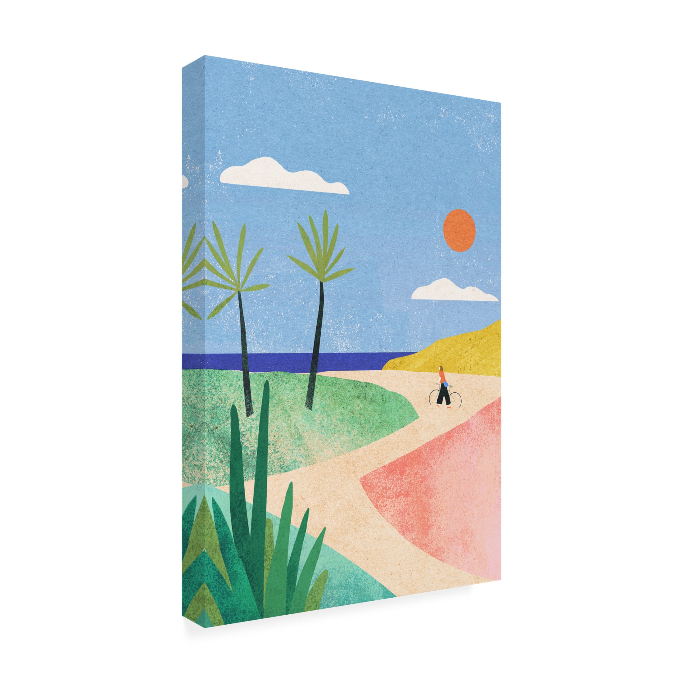 Trademark Fine Art longwayhome  Beach Girl Canvas Wall Art