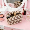 thumbnail image 6 of YiJuHui 1pcs Knit Coin Purse Checkerboard Makeup Bag Large Capacity Portable Cosmetic Organizer Storage Pouch for Women Travel Handbag Essentials, 6 of 7