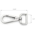 thumbnail image 4 of 2 Sets 3/4" Swivel Push Gate Snap Hooks Lobster Claw Clasp with 3/4 inch D-Rings Purse Making Accessories SC21D (3/4 inch, Gold), 4 of 7