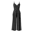 thumbnail image 4 of HAYIMI Womens Summer Outfits Sets 2 Pieces Striped Outfit Sleeveless Casual Tank Tops With High Neck And Matching Trousers Solid Color Soft Clothes Sets, 4 of 5