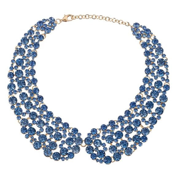 Elegant Rhinestones Collar Necklace With Adjustable Clasp For Women Evening Party Daily Wear
