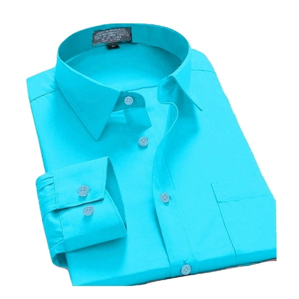 men's long sleeve dress shirts walmart GBH Men's Long Sleeve Slim-Fit Solid Dress Shirts, Size: 2XL, Gray