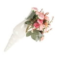 thumbnail image 4 of Masteelf White Ceramic Wall Vase for Decor Minimalist Conch Shaped Flower Arrangement Container Suitable for, 4 of 8