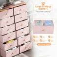 thumbnail image 2 of EnHomee Tall Dresser for Bedroom 12 Drawer Dressers&Chests of Drawers,Pink, 2 of 9