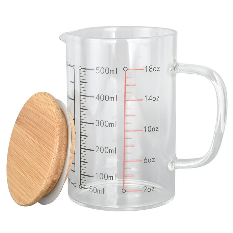 TOPINCN Coffee Cups, Comfortable Grip Glass Measuring Cup For