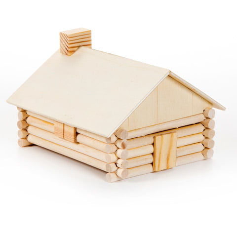 Darice Wood Model Kit Log Cabin 4x6 for sale online 