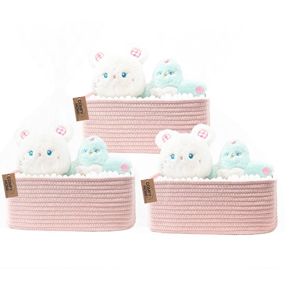 Canastas de Almacenamiento COMFY-HOMI 33x22x13 cm Rosas Paquete de 3