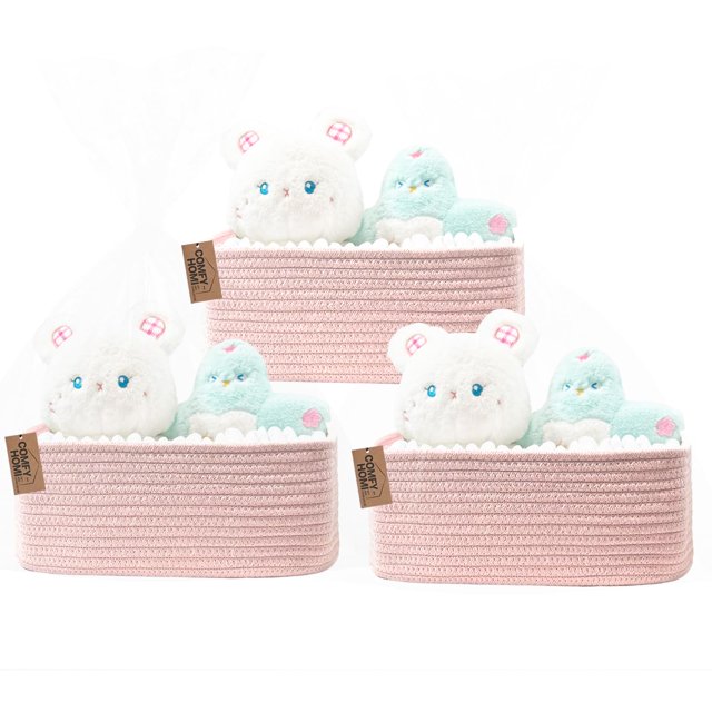 Canastas de Almacenamiento COMFY-HOMI 33x22x13 cm Rosas Paquete de 3
