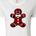 thumbnail image 4 of Inktastic Buffalo Plaid Gingerbread Man Women's T-Shirt, 4 of 5