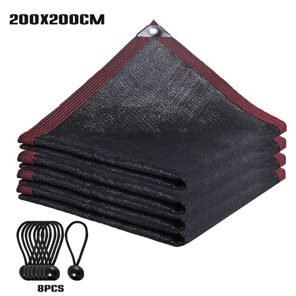 Cubierta de tela de sombra con lazos elásticos 90% Bloqueador solar Red resistente a los rayos UV 2 * 2M