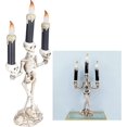 thumbnail image 4 of Velas de llama LED, velas falsas de decoración espeluznante de terror con temática de Halloween para Navidad, Halloween, bodas, Partyronic Light Up Skull L, kaili Sencillez, 4 of 5