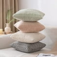 thumbnail image 5 of SUSIELADY Pack of 2 Corduroy Decorative Throw Pillow Covers 18x18 Inch Soft Boho Striped Pillow Covers Modern Farmhouse Home Decor for Sofa Living Room Couch Bed, Gray, 5 of 6