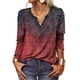 thumbnail image 1 of Tops Camisetas de cuello redondo y manga larga para mujer Blusas tipo túnica Blusa estampada Camisa elegante informal para mujer con tapeta de botones (multicolor, S-XXL), 1 of 3