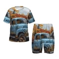 thumbnail image 1 of Fotbe Rustic Vintage Truck Autumn Pijama Estampada de 2 Piezas para Niños – Ropa de Dormir de Manga Corta Cómoda para Niños y Niñas, Camiseta y Shorts de Algodón-Large, 1 of 6