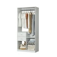 thumbnail image 5 of VivaVista Walk-In Closet Organizer, Wood Open Wardrobe Armoire Closet System with Drawers, Closet Organization and Storage System with Built-In Garment Rack, 5 of 10