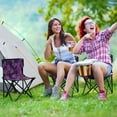 thumbnail image 6 of 600D Oxford Camping Chair Portable Foldable Chair Supports 220 lbs for Picnic, Fishing, Backpacking Glowing Purple Butterfly, 6 of 8