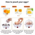 thumbnail image 3 of CUITING Double Tier Egg Cooker  Rapid Electric Egg Cooker  14 Egg Capacity  Auto Shut Off Function  Easy to Clean  White, 3 of 10