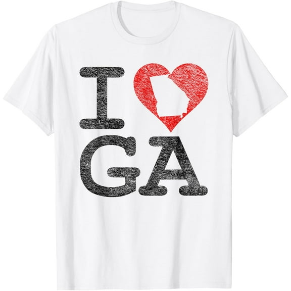 I LOVE GEORGIA I HEART GA ATLANTA PEACH STATE T-Shirt
