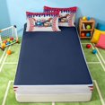 thumbnail image 4 of Manfei Cartoon Baseball Zipper Twin Comforter Sets with Fitted Sheet and 2 Pillowcases, Kawaii Sport Zipper Bedding Set, Red Blue White Multicolor, 4 of 7
