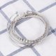 thumbnail image 4 of Juego de 4 pulseras de cristal con forma de estrella y luna, multicapa, con apertura en forma de corazón (plata), 4 of 7
