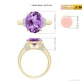 thumbnail image 5 of ANGARA Natural 4.3 Ct. Amethyst with Diamond Classic Ring in 14K Yellow Gold for Women (Ring Size: 3.5), 5 of 10