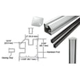 thumbnail image 7 of CRL S36CRKS Silver Metallic AWS 2" x 2-5/8" Rectangular 90 Degree 36" Corner Post Kit, 7 of 7
