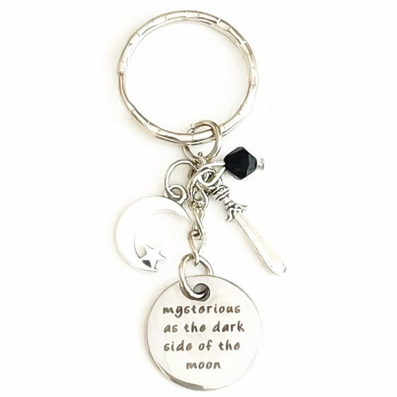 Hanalea Island Jewelry Co. Mysterious as the Dark Side of the Moon Mulan Silver Charm Keychain Gift Accessories for a Strong Princess | Merchandise for Women