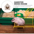 thumbnail image 5 of Hamster Wooden House Small Hideout for Hamsters, Gerbils, Squirrels, Chinchillas - Play and Rest Decorative Retreat, 5 of 6