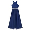 thumbnail image 5 of MSemis Flower Girls Halter Floral Lace Sleeveless Wedding Party Dress Bridesmaid Dress Navy Blue 8, 5 of 7