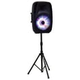 thumbnail image 2 of Costway Portable 15'' 2000W 2-way Powered Speaker Stand with TWS & Illuminating Light, 2 of 8