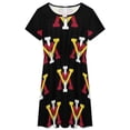 thumbnail image 3 of Keydets-VMI Dress Summer Street Style Dresses Female Short Sleeve Printed Sundress, 3 of 7