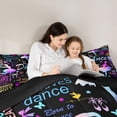thumbnail image 4 of Castle Fairy Eat Sleep Dance Twin Comforter Sets 2pcs,Gradient Butterfly Bow Bedding Set,Black,Black Reversible,1 Comforter and 1 Pillowcase, 4 of 6