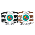 thumbnail image 1 of I Am A Queer LGBT Rainbow Bracelet Hand Strap Leather Rope Wristband Double Set, 1 of 3