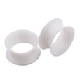 thumbnail image 3 of Soft Silicone White Tunnels 2 Pieces (1 Pair) (B/7/1/12) (5/8 (16MM)), 3 of 3